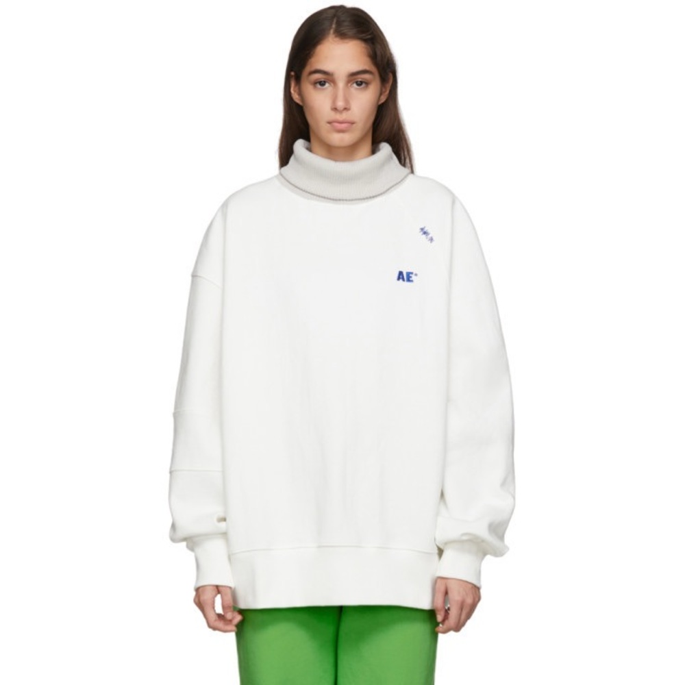 ADER error White Oversized Man-To-Man Turtleneck New Size Large